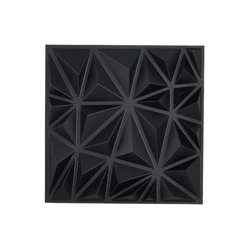 VEVOR 3D Wall Panels 33-Pack 11.81 x 11.81'' PVC 32 Sq.Ft Coverage Diamond Matte Black