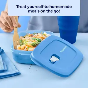 Lunch-It Portion & Go Lunch Box Food Storage Container - 1 L/4 Cups, Dishwasher Safe and BPA Free Plastic Rectangular Lid