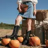Women's Western Embroidered Cowboy Boots - Footwear with Mid-Calf Height, Square Toe, Faux Leather PU Upper, Block Heel, Cushioned Insole, Breathable, Casual Cowboy Aesthetic, All Seasons Jeans-to-Dress Fit for Rodeo, Daily Wear | New Arrivals