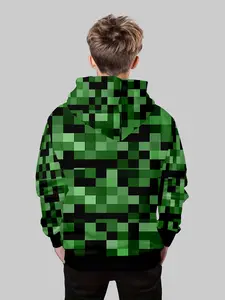 Minecraft Enderman Hoodie for Boys, Game Theme Scene Design, Comfortable Casual Wear, Perfect Gift for Kids, Stylish and Fun, Graphic Hoodies!