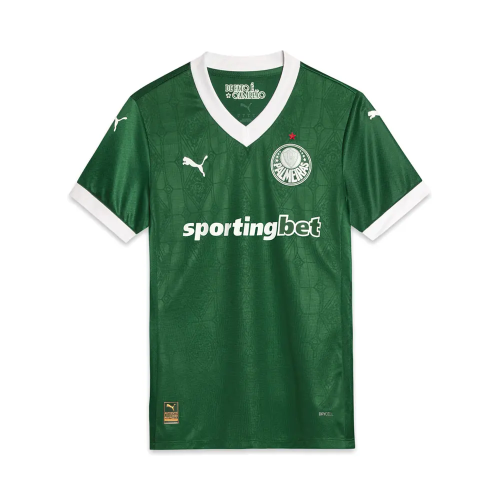 PUMA Mens Se Palmeiras Home '25 Jersey Casual - Green