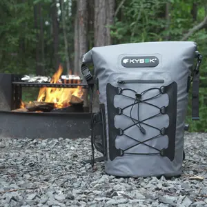 KYSEK TREKKER LT ICECHEST BACKPACK with Cushioned Shoulder Straps Wide-Mouth Roll Top Compression Vent Latch Guard Buckles Top-Side Flex Rope Front Zipper Pocket Internal Shield Interior Engineered in the USA