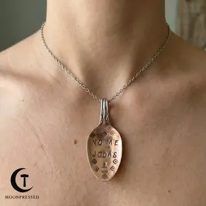 "No me jodas" Silver Spoon Necklace