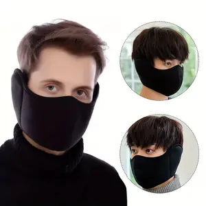Winter Warm Face Mask and Earmuffs - Windproof and warm balaclava, full coverage, thickened cold-proof face mask, suitable for cycling, skiing, commuting - Adjustable size, machine washable.