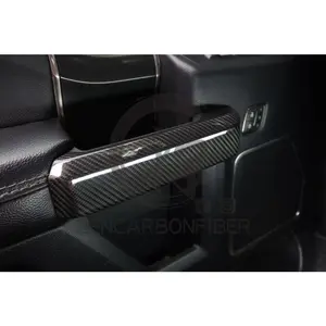 2015-2020 Ford F150/Raptor Carbon Fiber Interior Door Handle Covers(4-Piece Set)