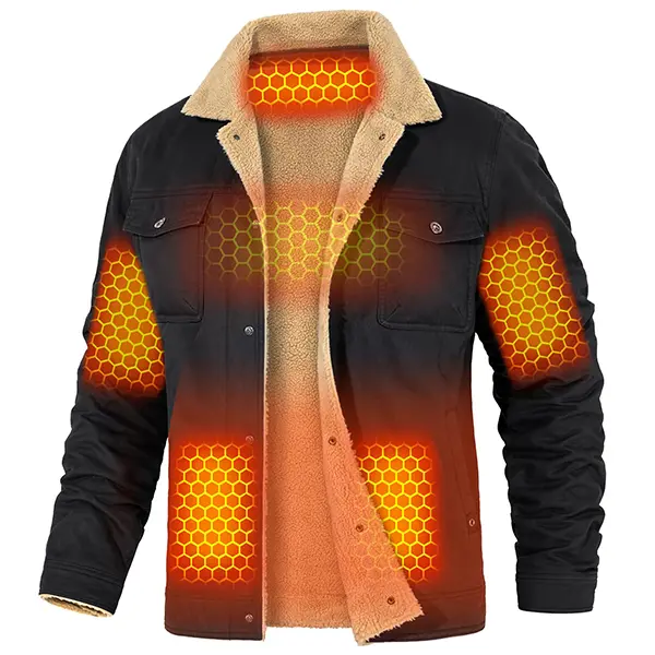 Wulcea Graphene Heated Jacket for Men 12V Fast Charge 18400mAh Large Capacity