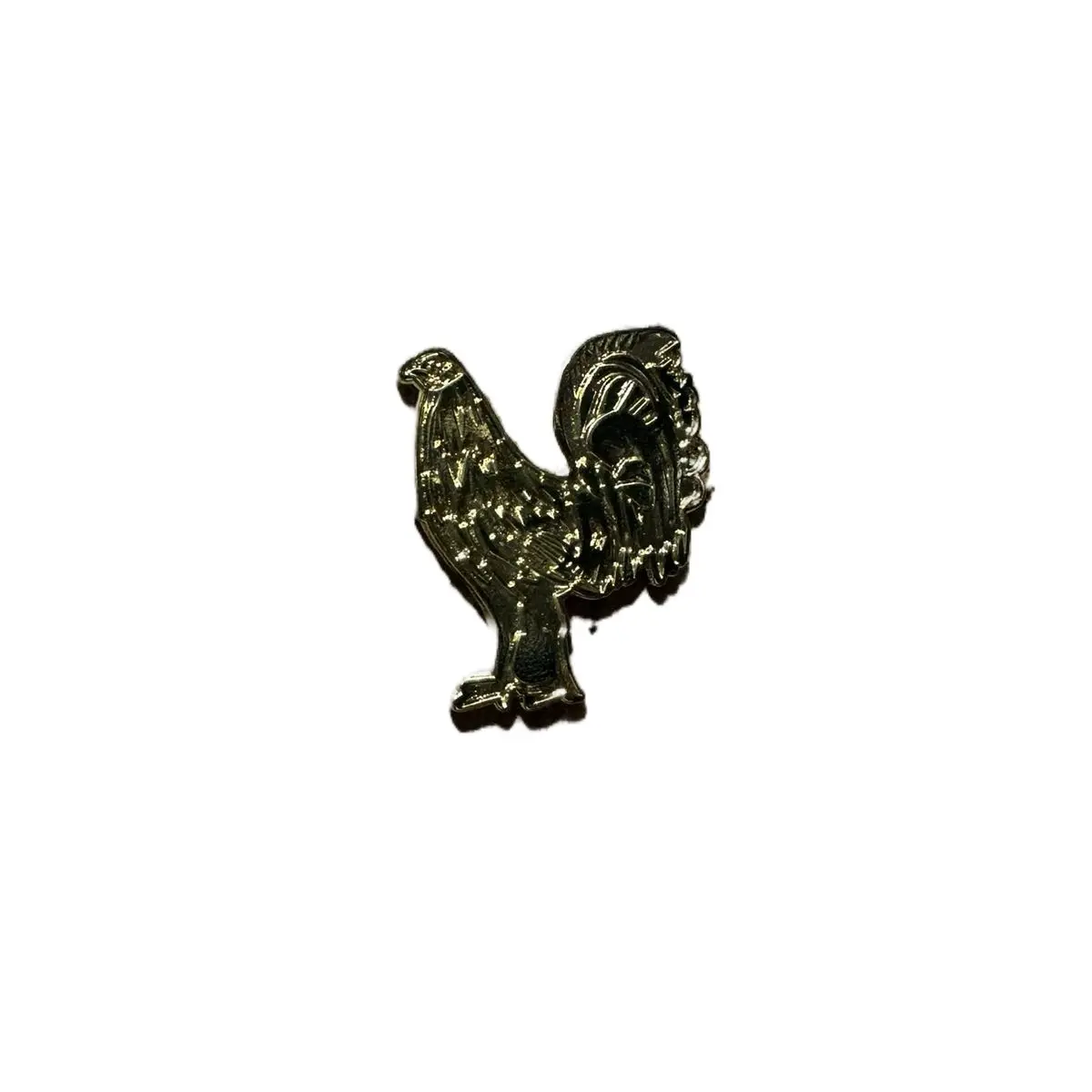 Rooster Gold Metallic Pin