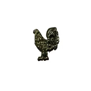 Rooster Gold Metallic Pin