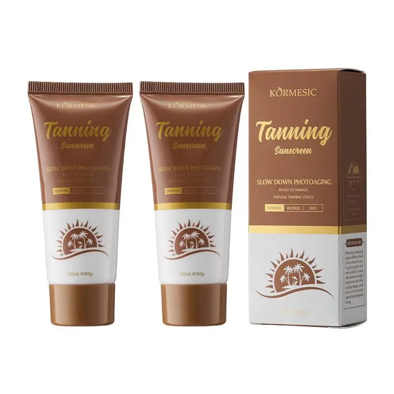 [Buy 1 Get 1 Free] Tanning Sunscreen Lotion SPF 30 - Body Care Liquid Sun Protectant, Lightweight Non-Greasy Sunscreen Moisturizer, Fast-Absorbing Sun Blocking Cream for Natural Bronzing, Ideal for Beach & Pool, Sunless Tanning
