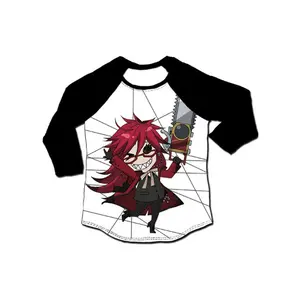 Black Butler - SD Grell Sutcliff 3/4th Sublimation Long Sleeve Raglan