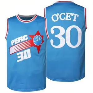JKNAKN Men's #30 Perc O'Cet Movie Basketball Jersey Stitched Breathable Mesh Fabric Quick-Dry Athletic Techwear Gym Workout Tops
