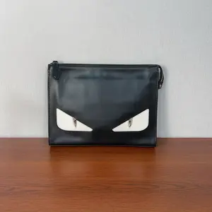 Pre-owned FENDI leather Clutches & Wristlets monster Clutch bag qiqicj7149