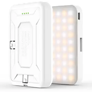 Rechargeable Selfie Light with Clip, Adjustable Angle Selfie Light with 3 Light Modes, Portable Clip Light for Makeup, Live Streaming