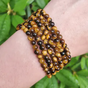 Tiger's Eye Bracelet - 4mm, Handmade, Natural Crystals, Custom Sizes