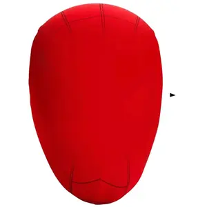 Cool Hero Mask Accessory SetRemote-Controllable Movable Red and BlueEye Lights - Lycra Fabric - Ideal for Cosplay,Halloween - Color Box Size:11in x5.2in x7.7cm- Great Gift for Festive Parties