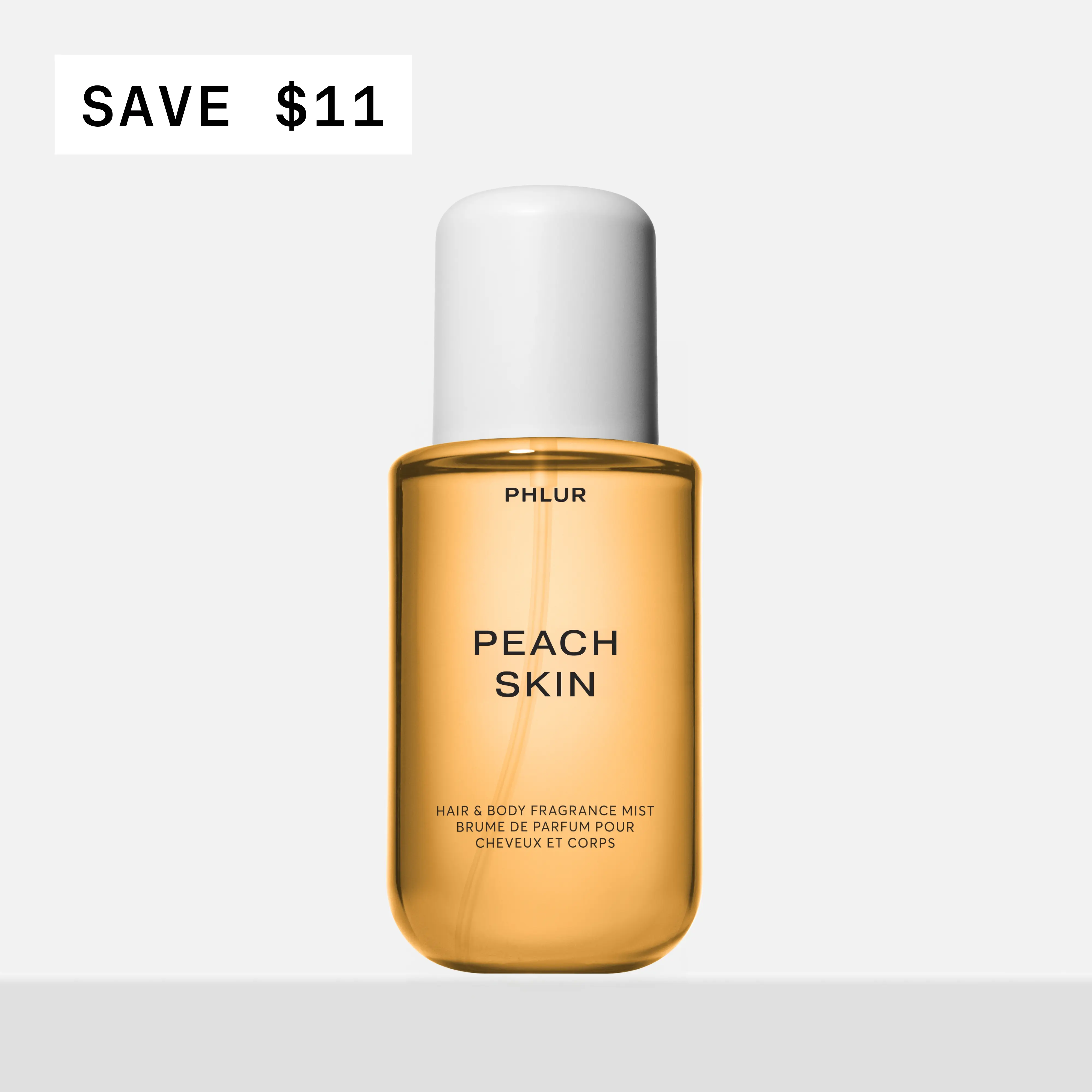 PHLUR Peach Skin Body Mist - Full Size Hair & Body Fragrance Mist with Peach, Plum, White Freesia & Sandalwood (8 fl oz) PHLUR Peach Skin Body Mist - Full Size Hair & Body Fragrance Mist with Peach, Plum, White Freesia & Sandalwood (8 fl oz)