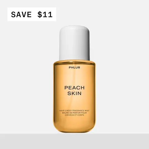 PHLUR Peach Skin Body Mist - Full Size Hair & Body Fragrance Mist with Peach, Plum, White Freesia & Sandalwood (8 fl oz)