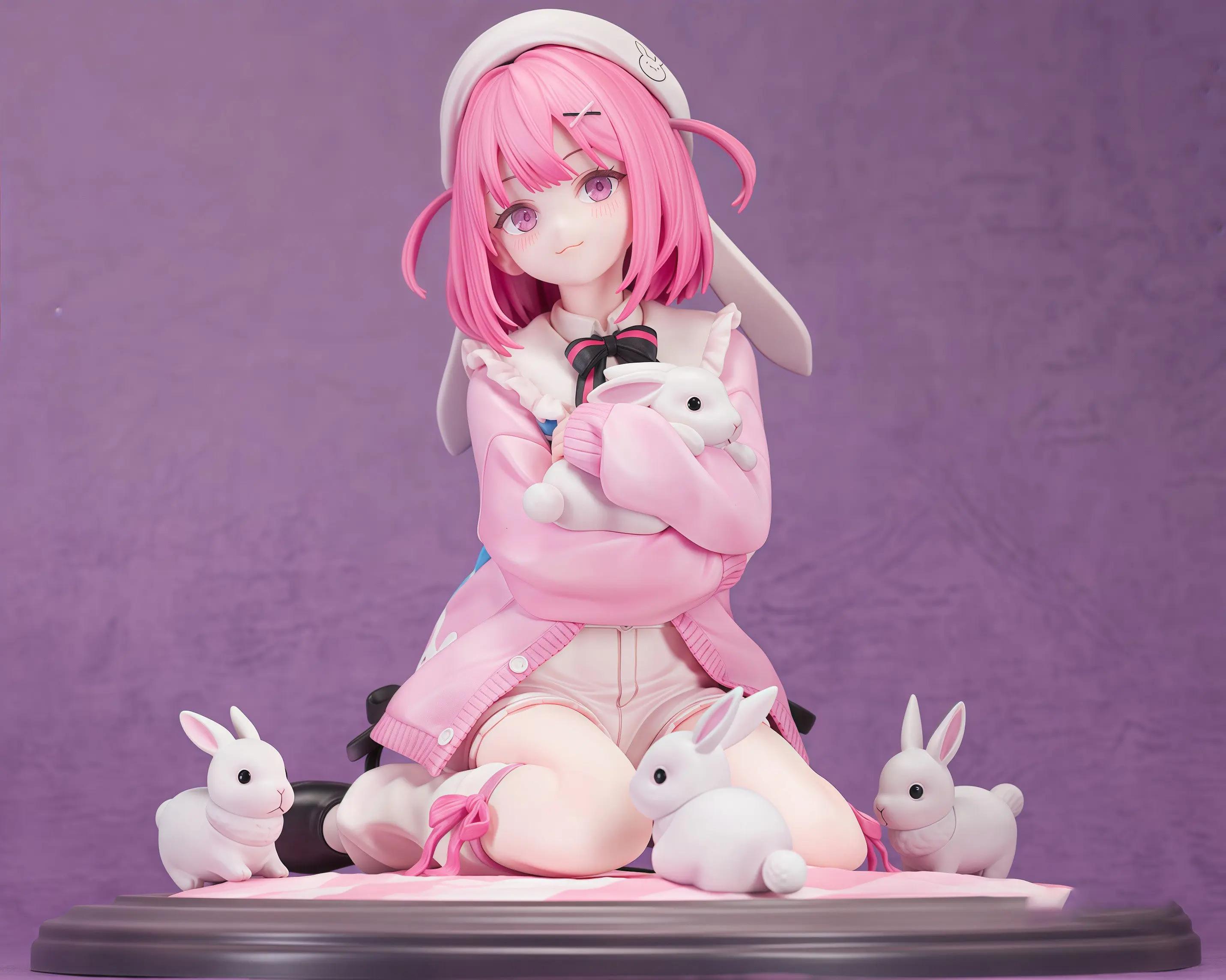 Gw Little Age Girlfriend Anime Figure Beautiful Girl Gk Statue Collectible Figurine Desktop Decoration Car Ornament Gift For