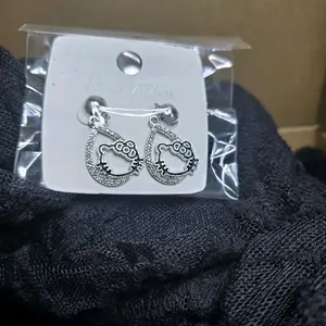 Silver & Black  Earrings