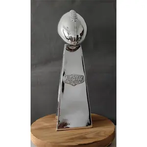 FANTASY FOOTBALL TROPHY 14 INCHES LARGE  CHROME REPLICA TROPHY MADE for FANTASY FOOTBALL CHAMPIONS FANTASY FOOTBALL AWARDS