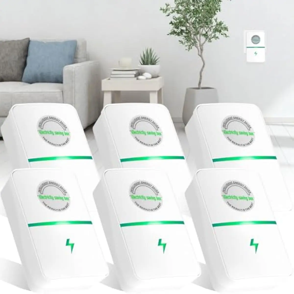 Stop Watt Voltage Stabilizer Plug-in Unit - 6Pack US Plug, 90V-250V, 30KW, Fireproof Shell, Indoor Use for Home & Office (Home Improvement Electrical Socket Accessory)