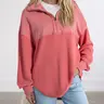 Shewin Women's Cozy Oversized Half-Zip Waffle Knit Collared Long-Sleeve Sweaters - Poly-Cotton Blend Knitwear, Easy Everyday Tops, Plus Size Women's Clothing Up to 2XL, for Biking, Office to Parties