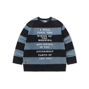 POP MART Hirono Living Wild – Freedom Island Wanderer Patchwork Striped Long-Sleeve T-Shirt