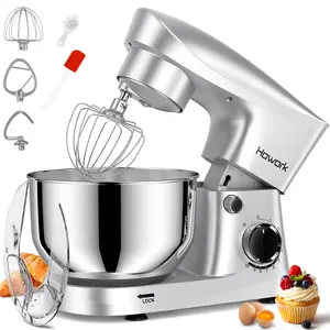 HOWORK  5QT 10-Speed Stand Mixer (350W) | Bowl with Pulse Button, Dishwasher-Safe Attachments | Perfect for Dough & Baking