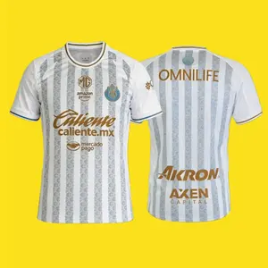25 26 Chivas de Guadalajara Mexico LIGAMX White Special Edition Short Sleeve Soccer Jersey Fans Version Breathable