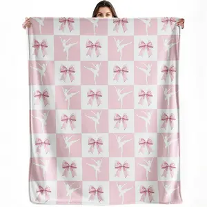 Ballet Blanket Ballerina Throw Blanket Pink Dance Lover Blanket
