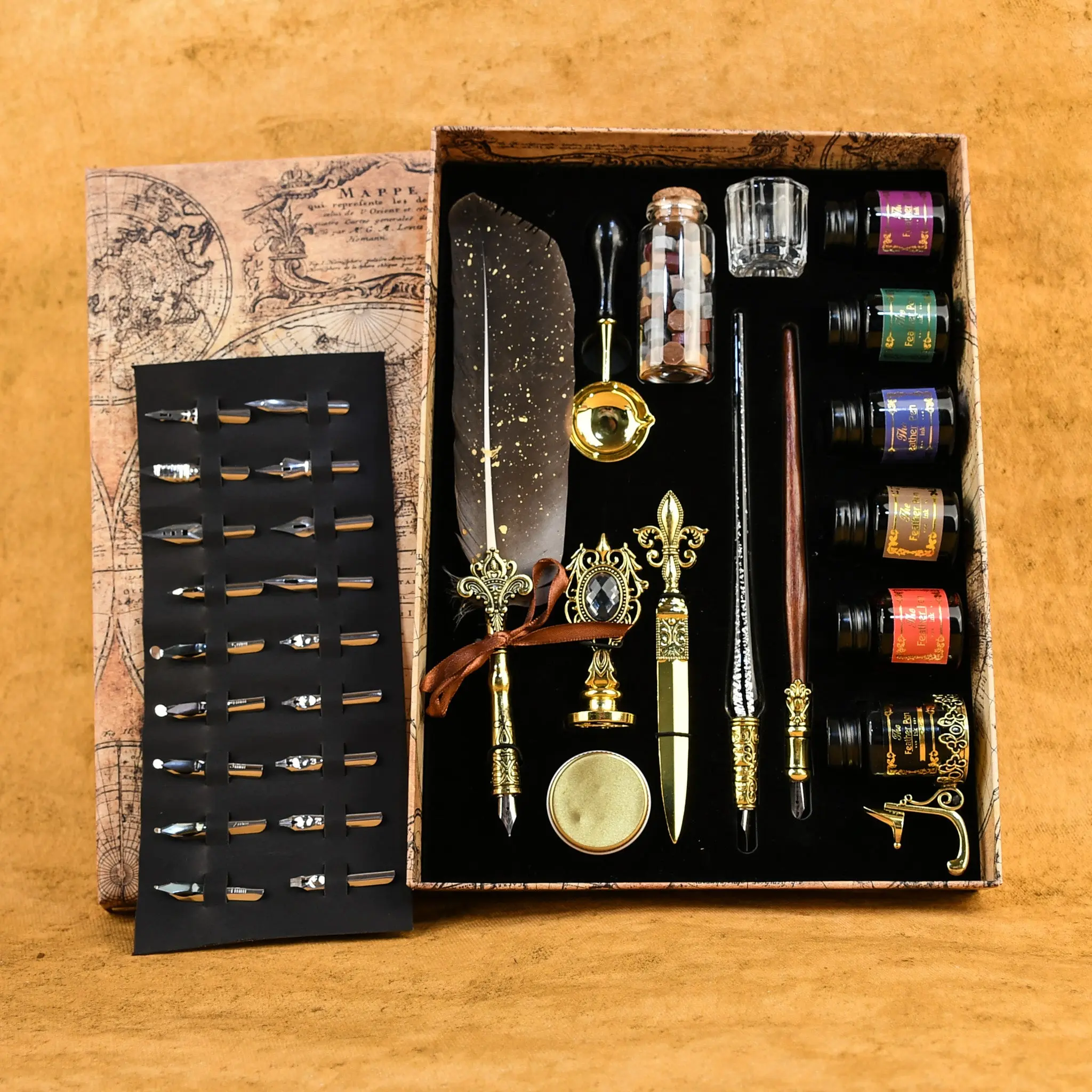 Vintage Calligraphy Set -Grey