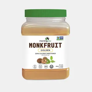 Morning Pep Monk Fruit Sweetener, golden Sugar Substitute Keto Friendly, 1:1 Sugar Replacement, Zero Calorie, Non-GMO, Golden