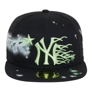 Pre-owned Hellstar NY Snapback Graffiti Hat Black/Neon