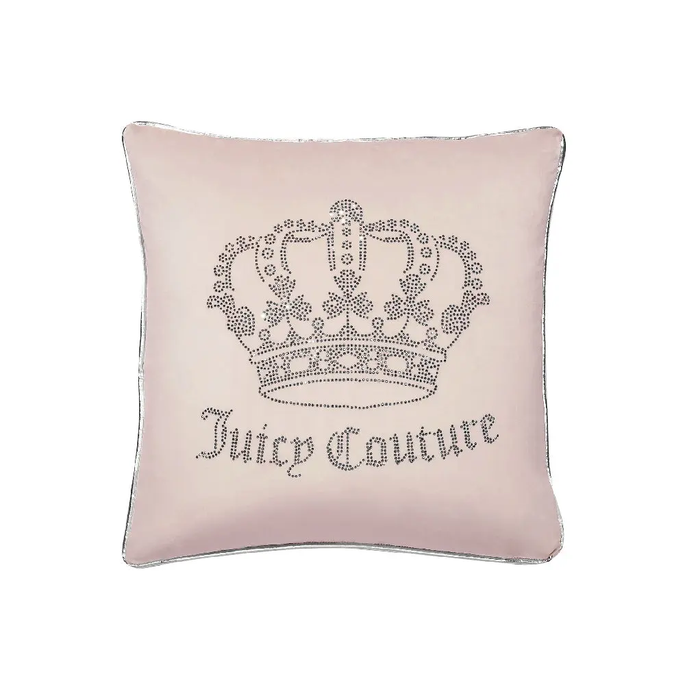Juicy Couture Gothic Rhinestone Crown Pillow