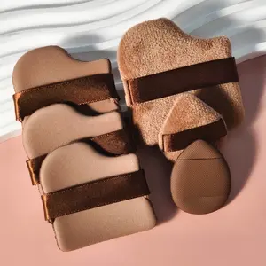 6pcs Chocolate Makeup Puffs, Soft Skin-Friendly Sponges, Ideal for Foundation, Bb Cream & Powder, Perfect for Daily Makeup Routine