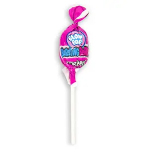 24x Charms Bursting Berry Blow Pop - Sucker Lollipop With Bubble Gum Center Sweet Treats Snacks Individually Wrapped Fun Party Favors Kids School Lunch Desserts Gumball Candy Bulk Wholesale Lot Bundle Pack 0.65oz 24ct Hard Shell Chewy Inside