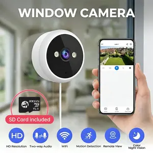 With SD Card 1080P HD Waterproof Outdoor/Indoor Camera, Wifi Surveillance Camera, Wifi Monitoring Camera, Wifi Security Cameras, Supports 5G/2.4GHz Dual-Band, Motion/Sound Detection, Real-Time Alerts, 24/7 Recording, Easy Installation, Home Security