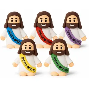 100 Pcs Mini Jesus Figurines in Bulk for Prayer & Religious Decor – Plastic Jesus Statues for Nativity, Altars & Blessings