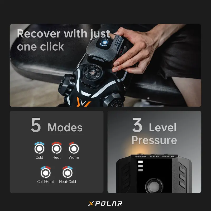 XPOLAR X2 Smart Knee Recovery Massager | Instant Ice, Heat