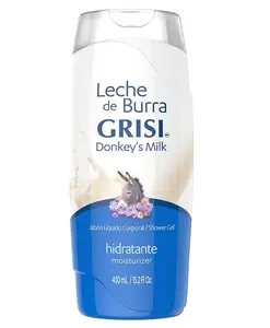 Leche de Burra Grisi Shampoo 450ml - Moisturizing Shower Gel for Dry or Damaged Hair, Suitable for Various Hair Types