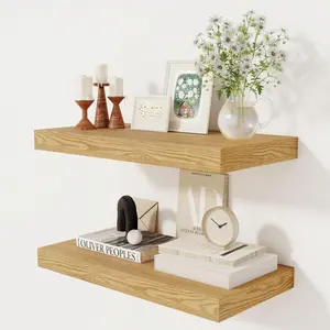 24 X 12 Floating Shelves, 2 White Floating Shelves, Bathroom, Bedroom 2 White Floating Shelves, Rustic Wooden Ledge