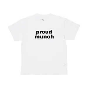 proud muncher short sleeve cotton funny t-shirt Menswear Soft Top Streetwear Man t shirt crewneck round