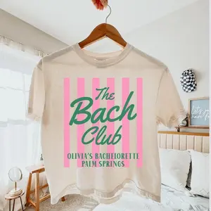 Bach Club Bachelorette Tee, Palm Springs Bachelorette Shirt, Bridal Party Trip Shirt, Matching Bridesmaids Proposal, Comfort Colors Boxy Tee