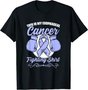 Esophagus Cancer Fighter Purple Esophageal Cancer Fighting T-Shirt - Jadwigag Shop 95B0BSC9P68J