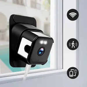 2K Window Mount Indoor Security Camera, Dual Band WiFi 5G & 2.4GHz, Full Color Night Vision, Smart Human Detection, Two-Way Talk, 24/7 Continuous Recording for Home