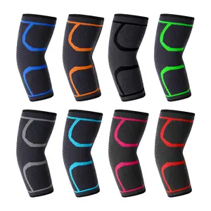 Sports Fitness Cycling Running Mountaineering Basketball Badminton Arm Guard Non-slip Breathable Knitted Nylon Elbow Pad basketball accessories black gym accessories gym fits Men and Women Bik