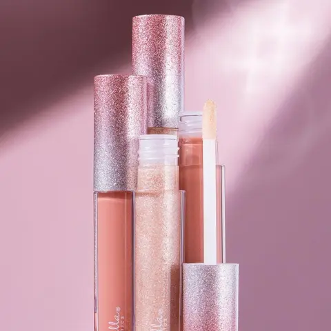 BEBELLA Bella Luxe Radiant Lip Gloss - Regular Ed., Intensely Pigmented, Buildable Bold Glitter, Creamy, Glossy, Smoothing Synthetic Fluorophlogopite Cosmetic Makeup (12 Shades, Single Item)