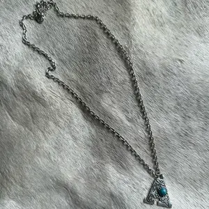 Western letter initial necklace A-Z turquoise