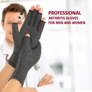 2 Pairs Arthritis Compression Gloves for Women And Men, Fingerless Carpal Tunnel Pain Relief Gloves, Breathable Medical Hand Accessories with Thumb Support, Improve Blood Circulation for Daily Typing And Household Use