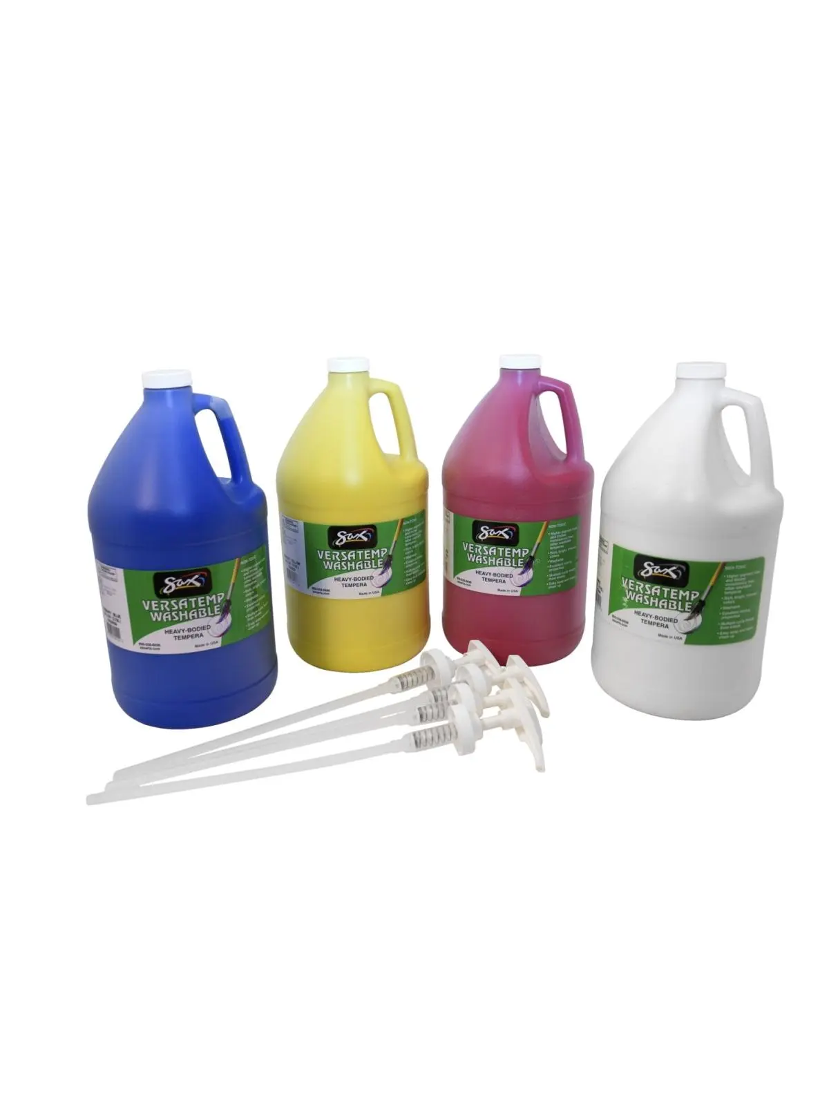 Chroma Acrylics 1592698 Versatemp Heavy-Bodied Tempera Paint with Pumps, 4 gal, Creamy Consistency, Freeze-Thaw Stable, High Pigment Load, Soap-and-Water Cleanable, Washable, Multiple Colors (Office Ink & Toner Equipment Complement)